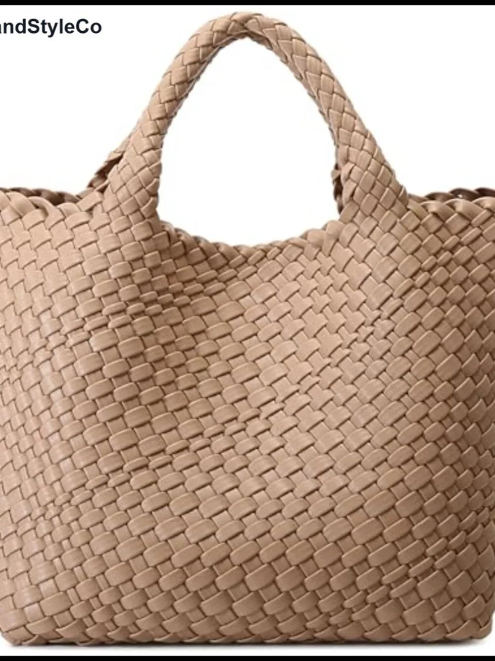 Vegan Leather Woven Hobo Shoulder Bag Women Handmade Tote Satchel Purse